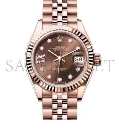 ROLEX DATEJUST LADY 28 EVEROSE GOLD 279175-0004